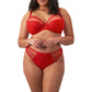 Elomi Matilda Reggiseno Plunge Bra Ideale Per Coppe Abbondanti con J-hook Rosso