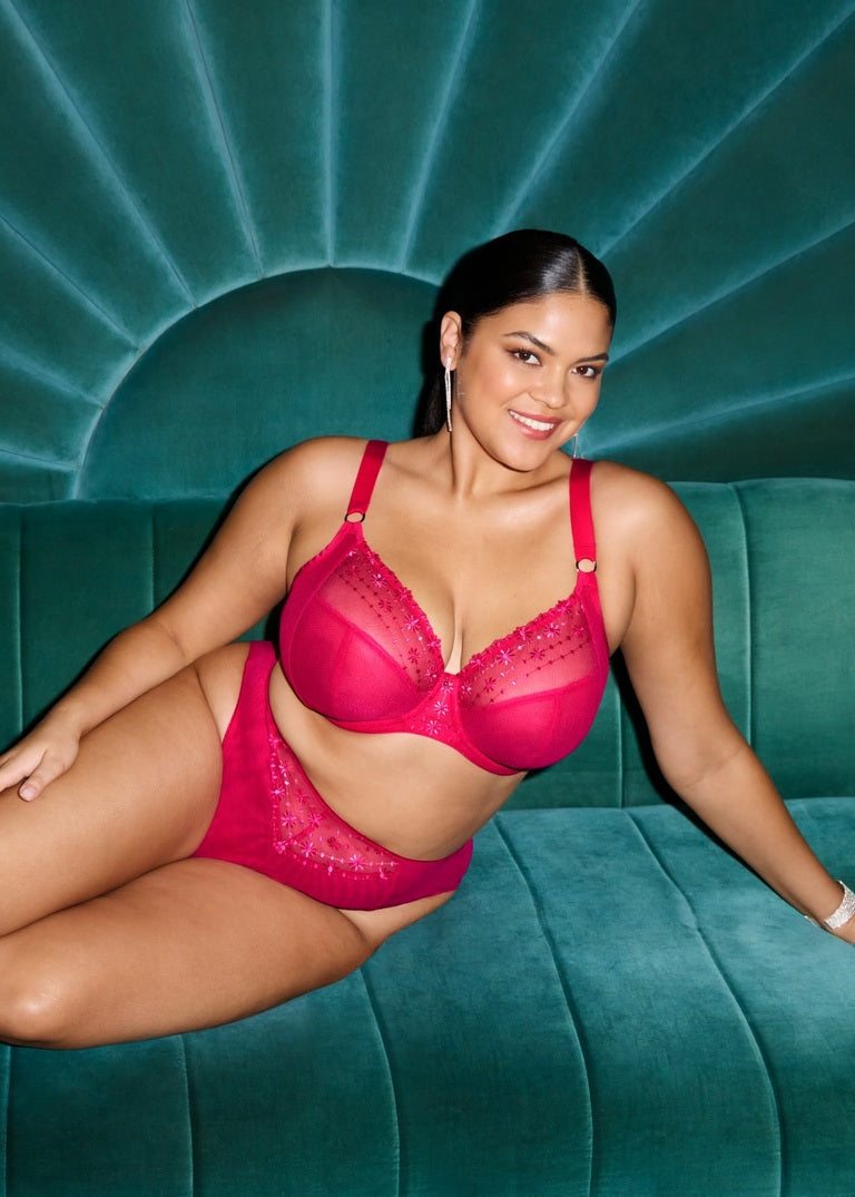 Elomi Matilda Reggiseno Plunge Bra Ideale per Coppe Abbondanti con J-hook Hot Pink