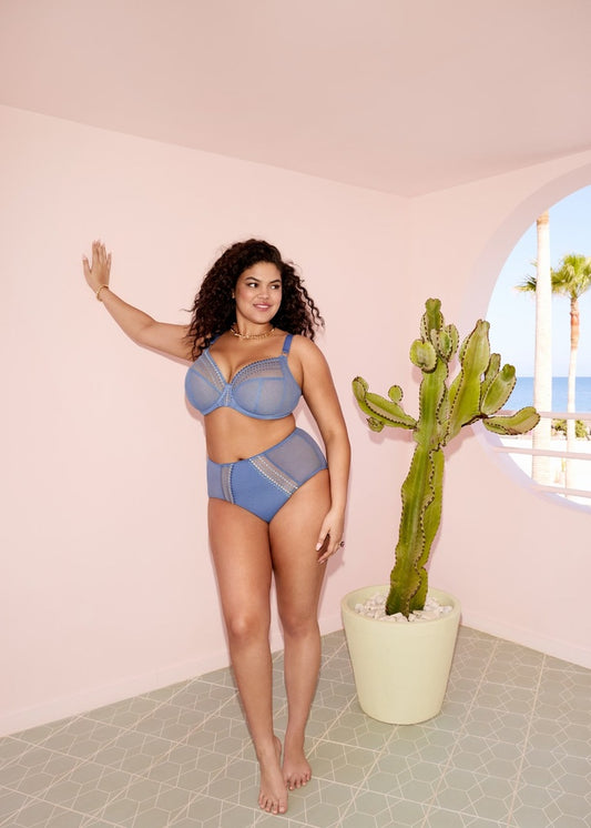 Reggiseno Matilda Plunge Bra Ideale Per Coppe Abbondanti con J-hook Lunar Blue