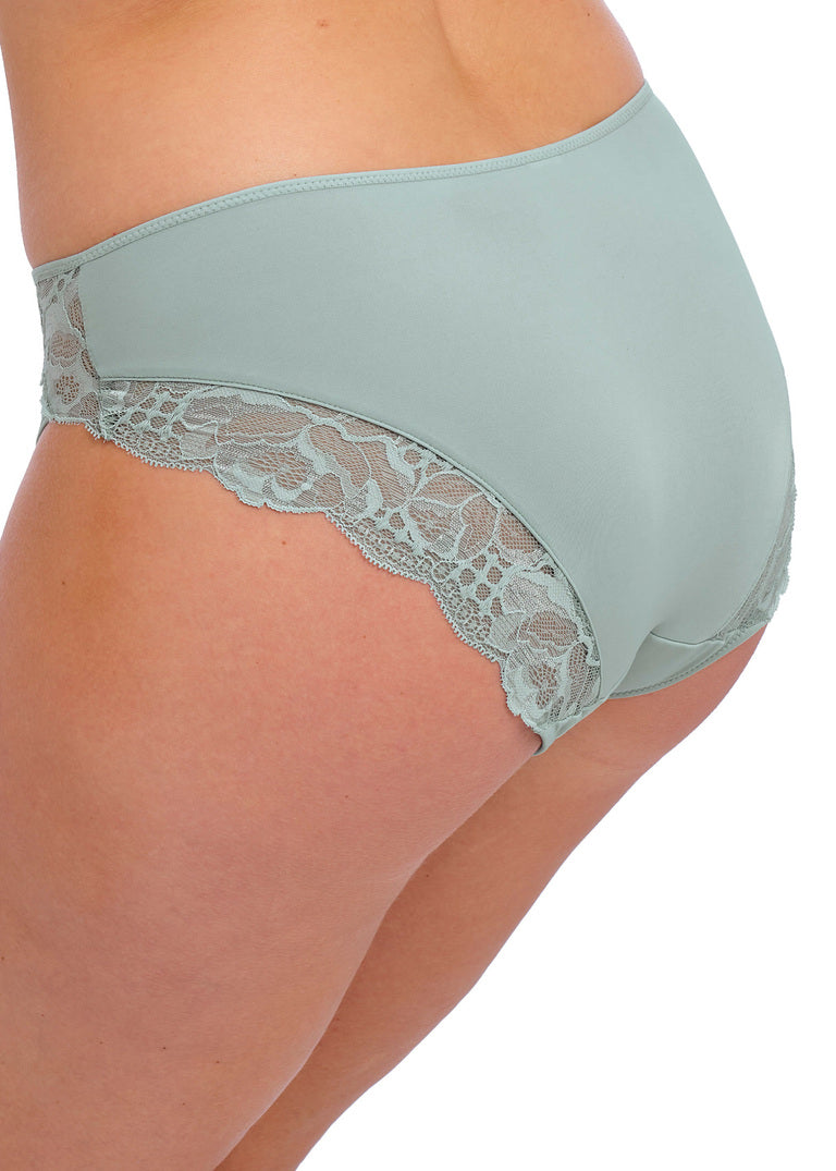 Slip Reflect Vita Midi con Pizzo e Microfibra Taglio Laser