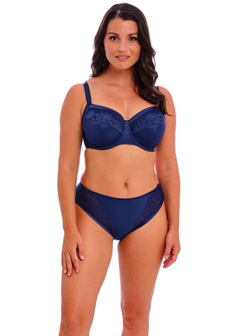 Reggiseno Illusion Liscio e Minimizer con Ferretto e Side Support Blu Navy