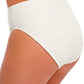 Beach Waves Slip Costume A Vita Alta Bianco