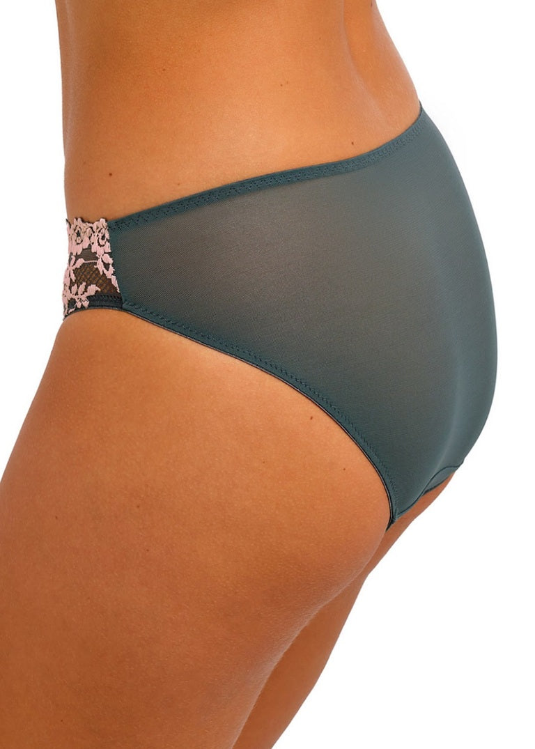 Wacoal Embrace Lace Slip A Vita Bassa Dark Slate/Cloud Pink