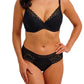 Raffine Reggiseno Con Ferretto E Coppe Preformate Push Up Rivestite In Pizzo Nero