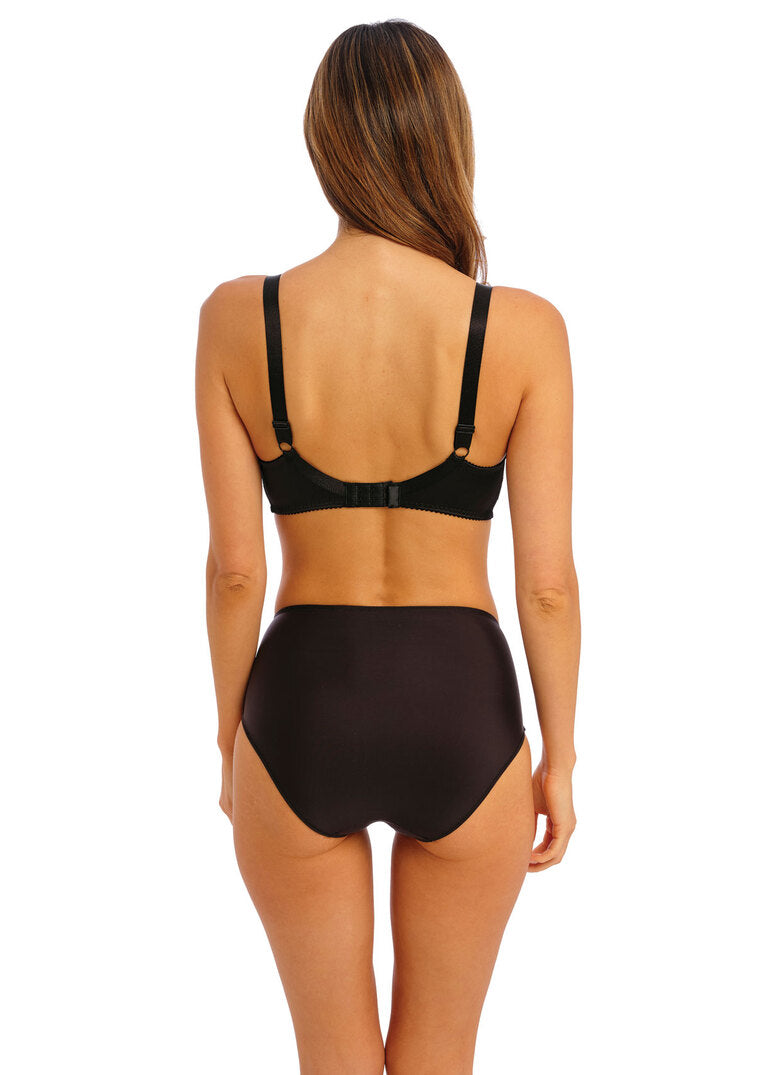 Eglantine Slip A Vita Bassa Con Inserti In Pizzo E Retro In Taglio Laser Nero