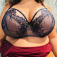 Reggiseno Valentine con coppa ricamata in pizzo soft e ferretto Blu