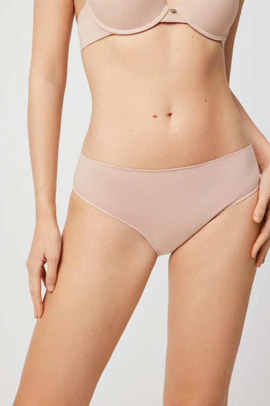 Slip Midi Cotone Organico 19641 Nero/Nude/Bianco