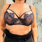 Reggiseno Valentine con coppa ricamata in pizzo soft e ferretto Blu
