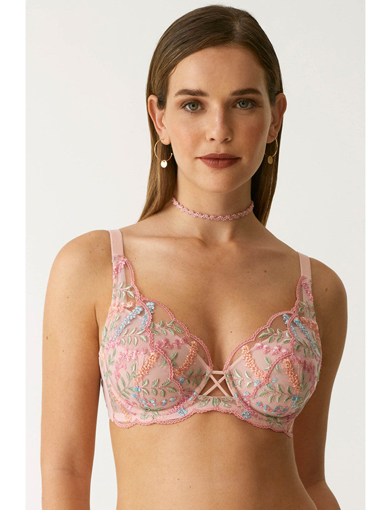 Reggiseno Rosa Ricamato Coppa Soft L6271