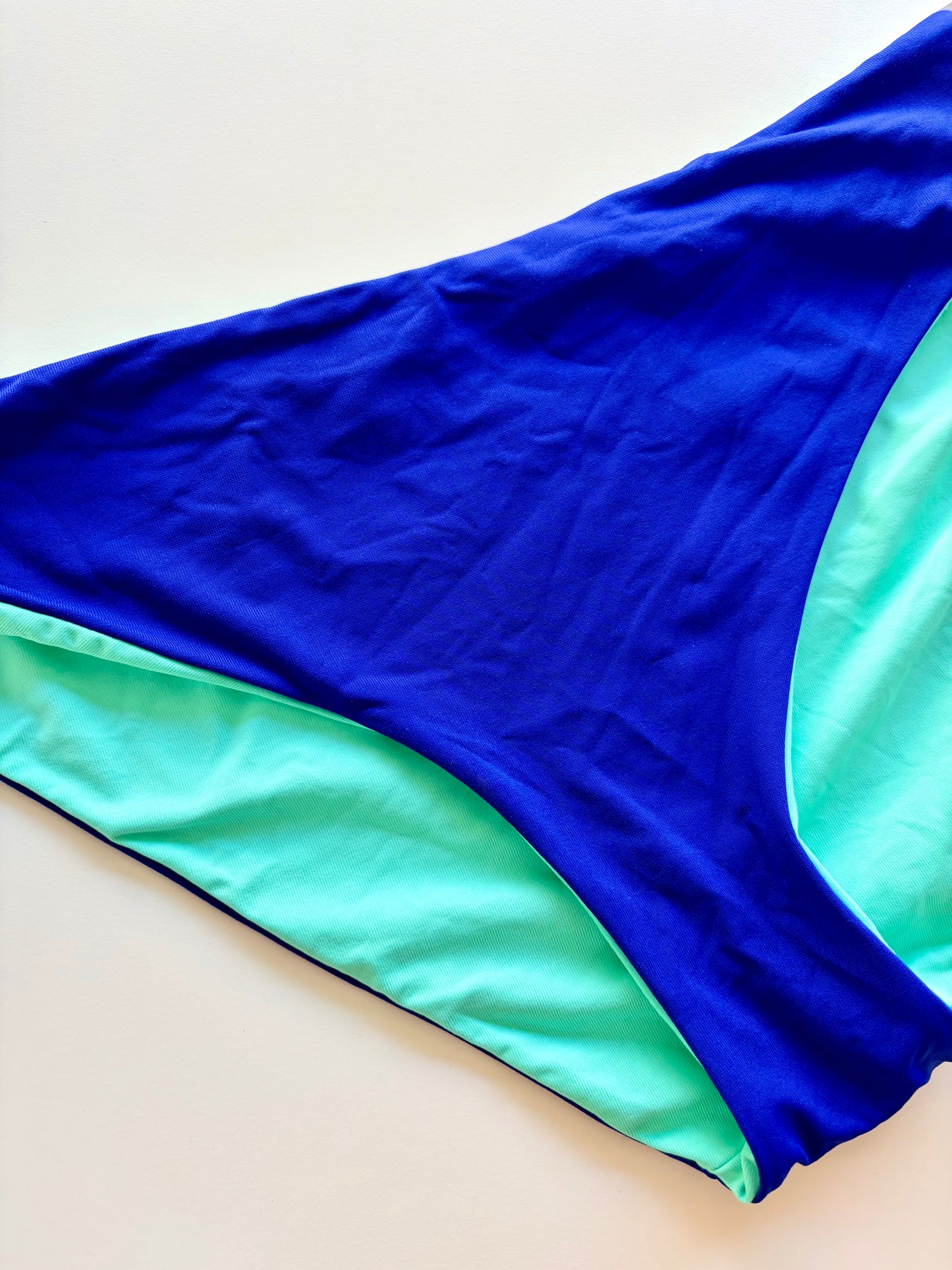Slip Costume Double Face Blu/Menta