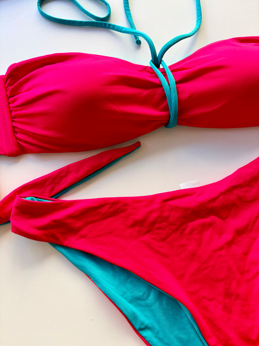 Slip Costume Double Face Ciliegia/Smeraldo ULTIME TAGLIE PRONTA CONSEGNA