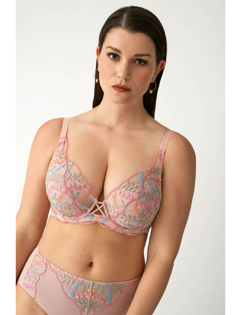 Reggiseno Rosa Ricamato Coppa Soft L6271