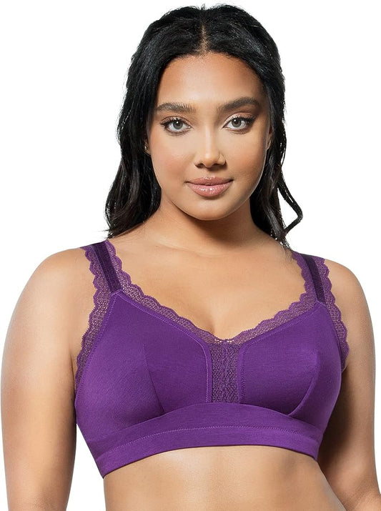 Parfait Dalis Bralette In Cotone Senza Ferretto Viola ULTIME TAGLIE PRONTA CONSEGNA