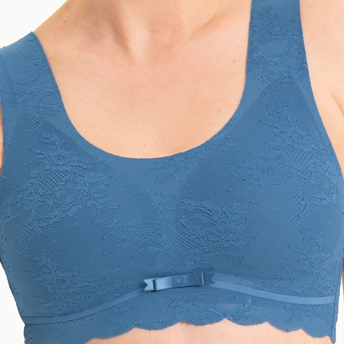Essential Lace Bralette Blue Heaven 5400 Senza Ferretto Con Coppette Estraibili