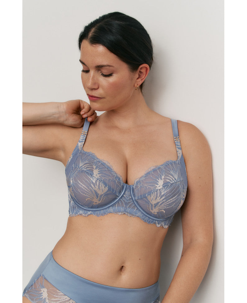 Promise Azul Reggiseno Con Ferretto E Coppe Soft L7151
