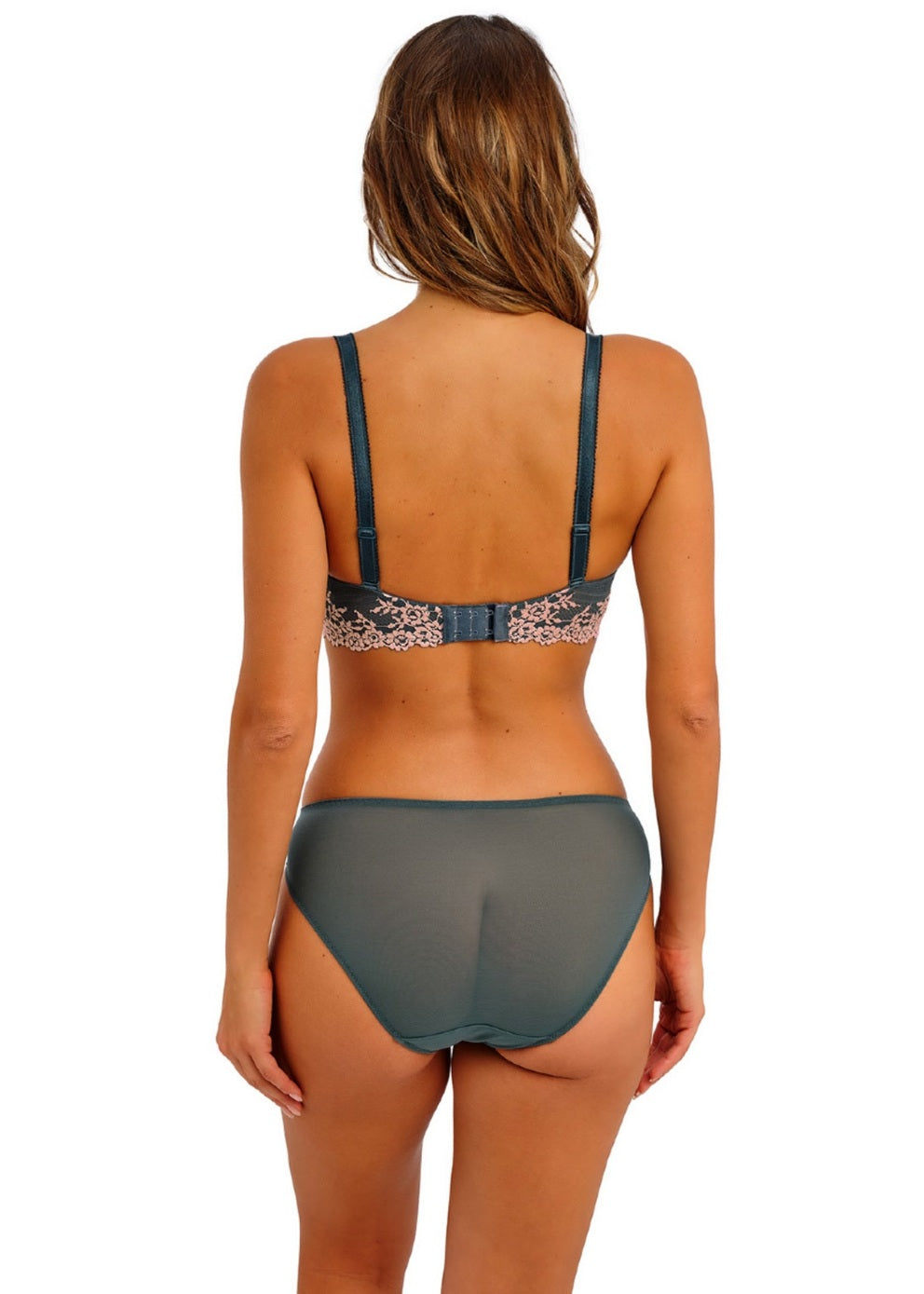 Wacoal Embrace Lace Slip A Vita Bassa Dark Slate/Cloud Pink