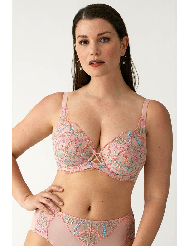 Reggiseno Rosa Ricamato Coppa Soft L6271