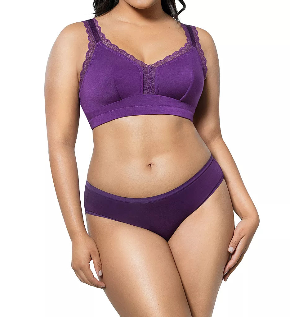 Parfait Dalis Bralette In Cotone Senza Ferretto Viola ULTIME TAGLIE PRONTA CONSEGNA