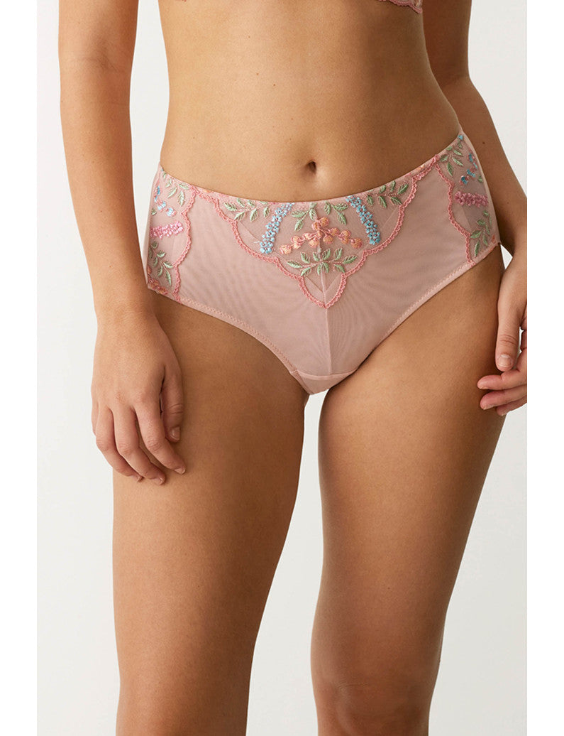 Slip Vita Alta Rosa Ricamato L6272 ULTIME TAGLIE PRONTA CONSEGNA