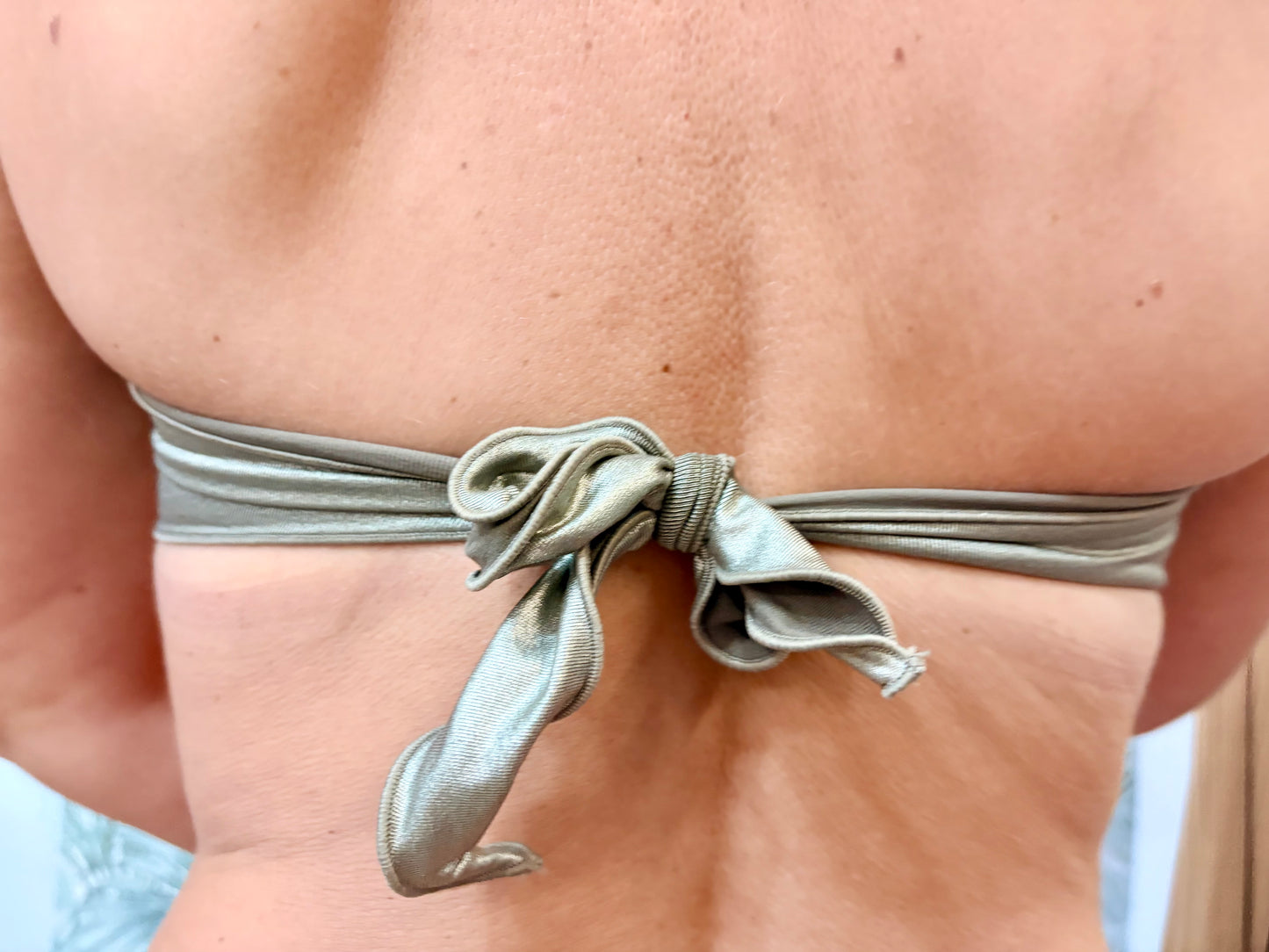 Fascia Costume Senza Ferretto Haideah Grigio Metalizzato ULTIME TAGLIE PRONTA CONSEGNA