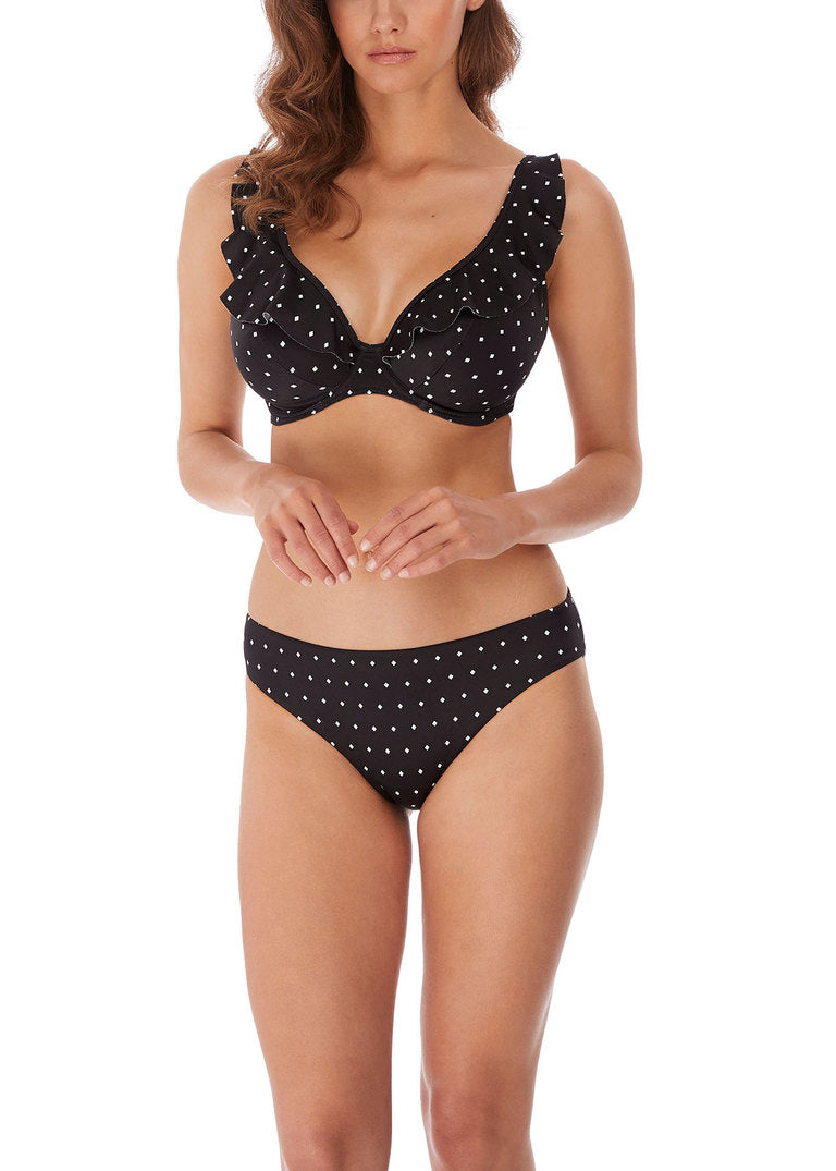 Jewel Cove Top Scollo a V Black
