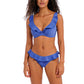 Jewel Cove Top Scollo a V Plain Azure