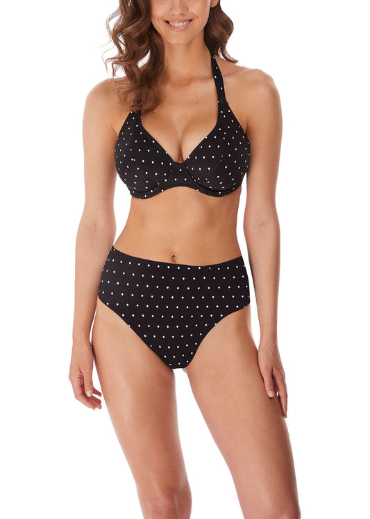 Jewel Cove Black Halter Bikini Top