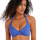 Jewel Cove Plain Azure Halter Bikini Top Costume a Triangolo All’Americana