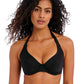 Jewel Cove Plain Black Halter Bikini Top Costume a Triangolo All’Americana
