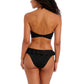 Jewel Cove Plain Black Bandeu Bikini Top Reggiseno Costume Fascia