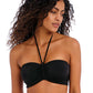 Jewel Cove Plain Black Bandeu Bikini Top Reggiseno Costume Fascia
