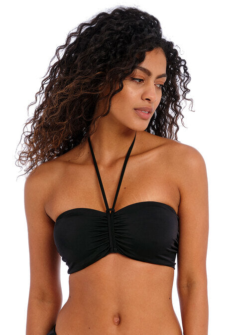 Jewel Cove Plain Black Bandeu Bikini Top (copia)