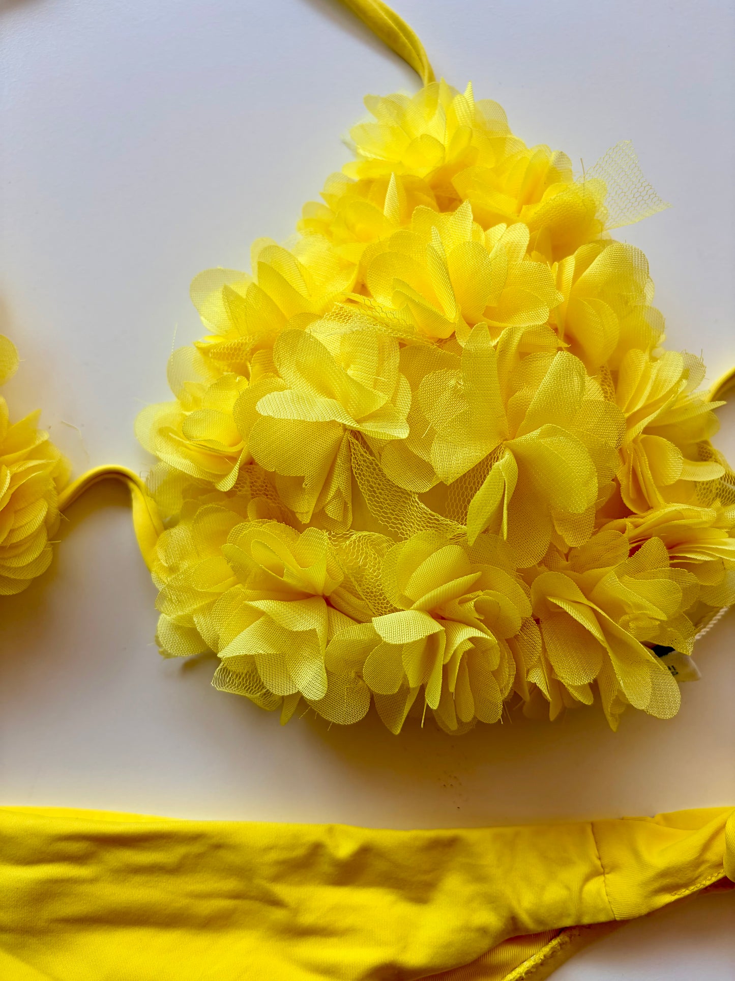 Triangolo Costume Con Fiori Vacanze Italiane Giallo ULTIME TAGLIE PRONTA CONSEGNA