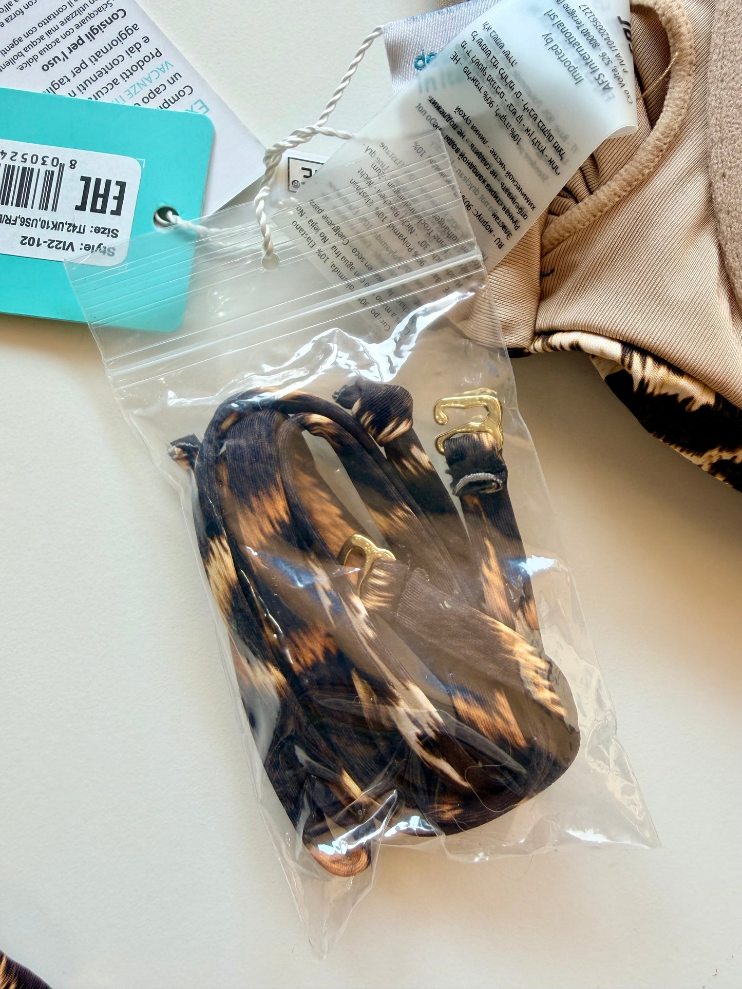 Fascia Costume Leopardata Con Brillantini Vacanze Italiane ULTIME TAGLIE PRONTA CONSEGNA
