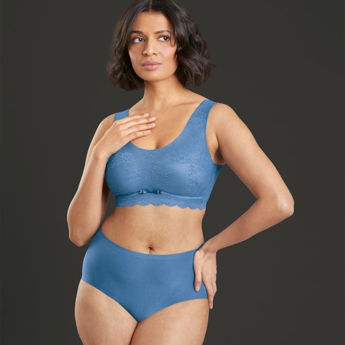 Essential Lace Bralette Blue Heaven 5400 Senza Ferretto Con Coppette Estraibili