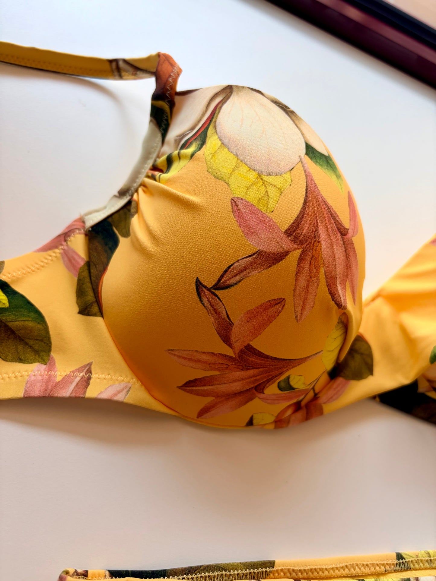 Reggiseno Costume Giallo Fantasia Fiori Gisela ULTIME TAGLIE PRONTA CONSEGNA