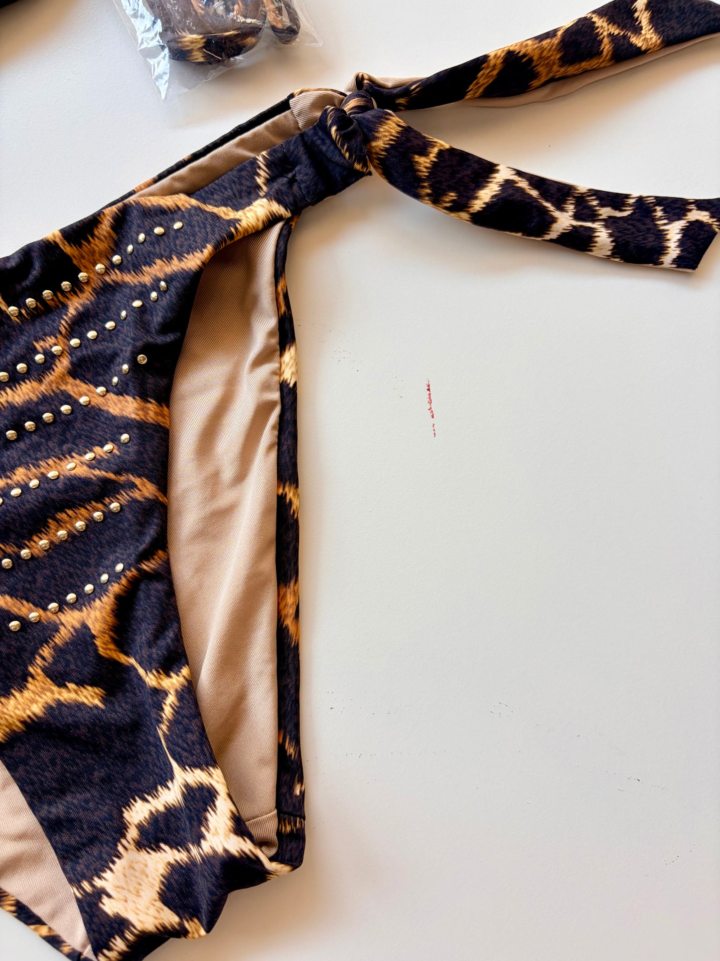 Slip Costume Leopardato Con Laccetti Vacanze Italiane ULTIME TAGLIE PRONTA CONSEGNA