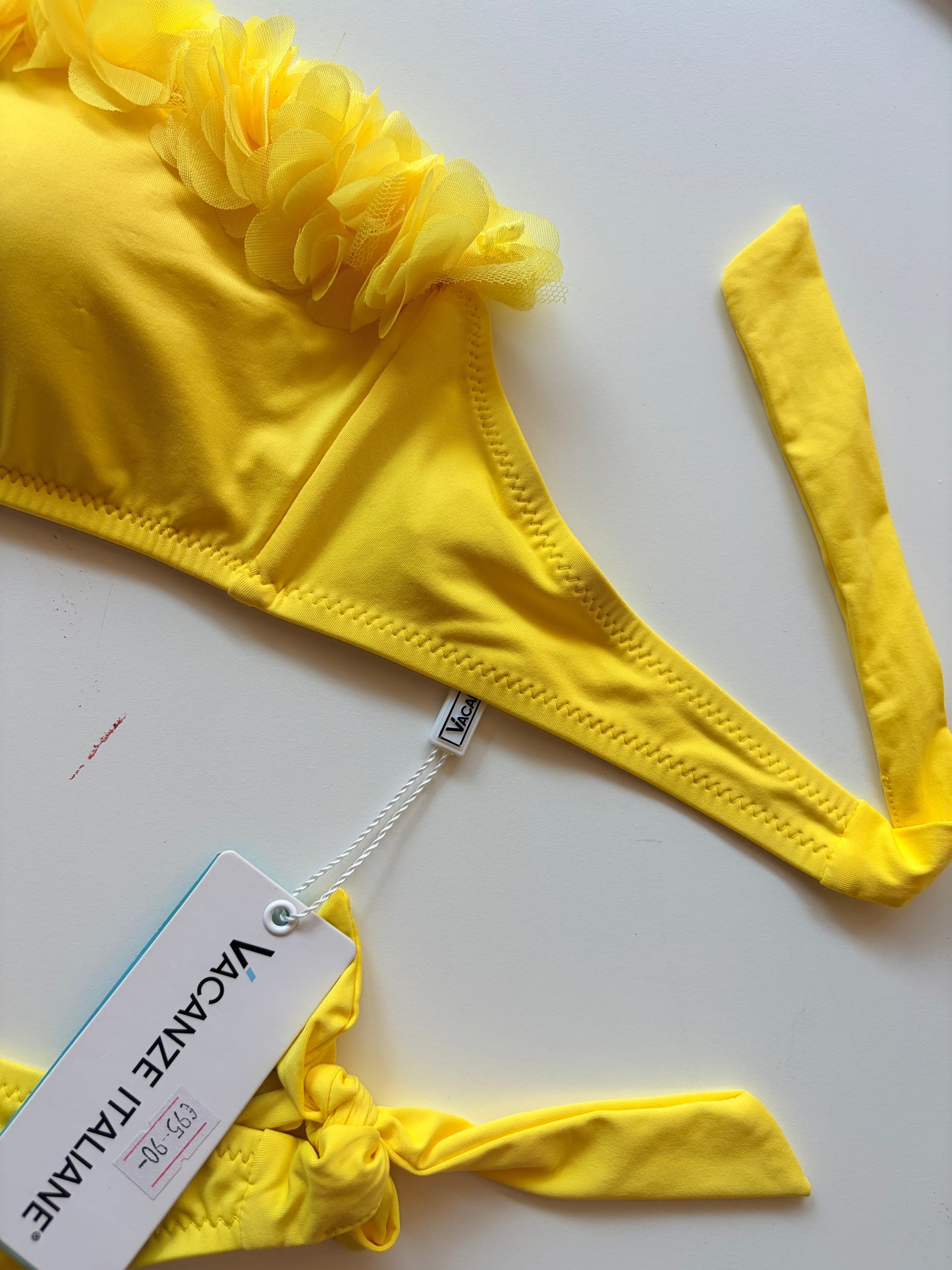 Reggiseno Costume Senza Ferretto Fascia Monospalla Vacanze Italiane Giallo ULTIME TAGLIE PRONTA CONSEGNA