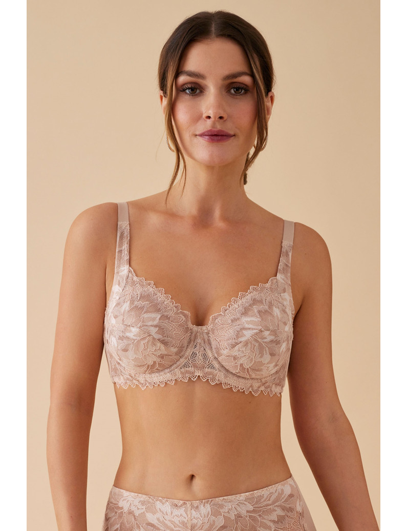 Reggiseno Con Ferretto E Coppe Soft Ricamate Floreali L6691