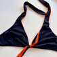 Triangolo Senza Ferretto Costume Double Face Nero/Arancione