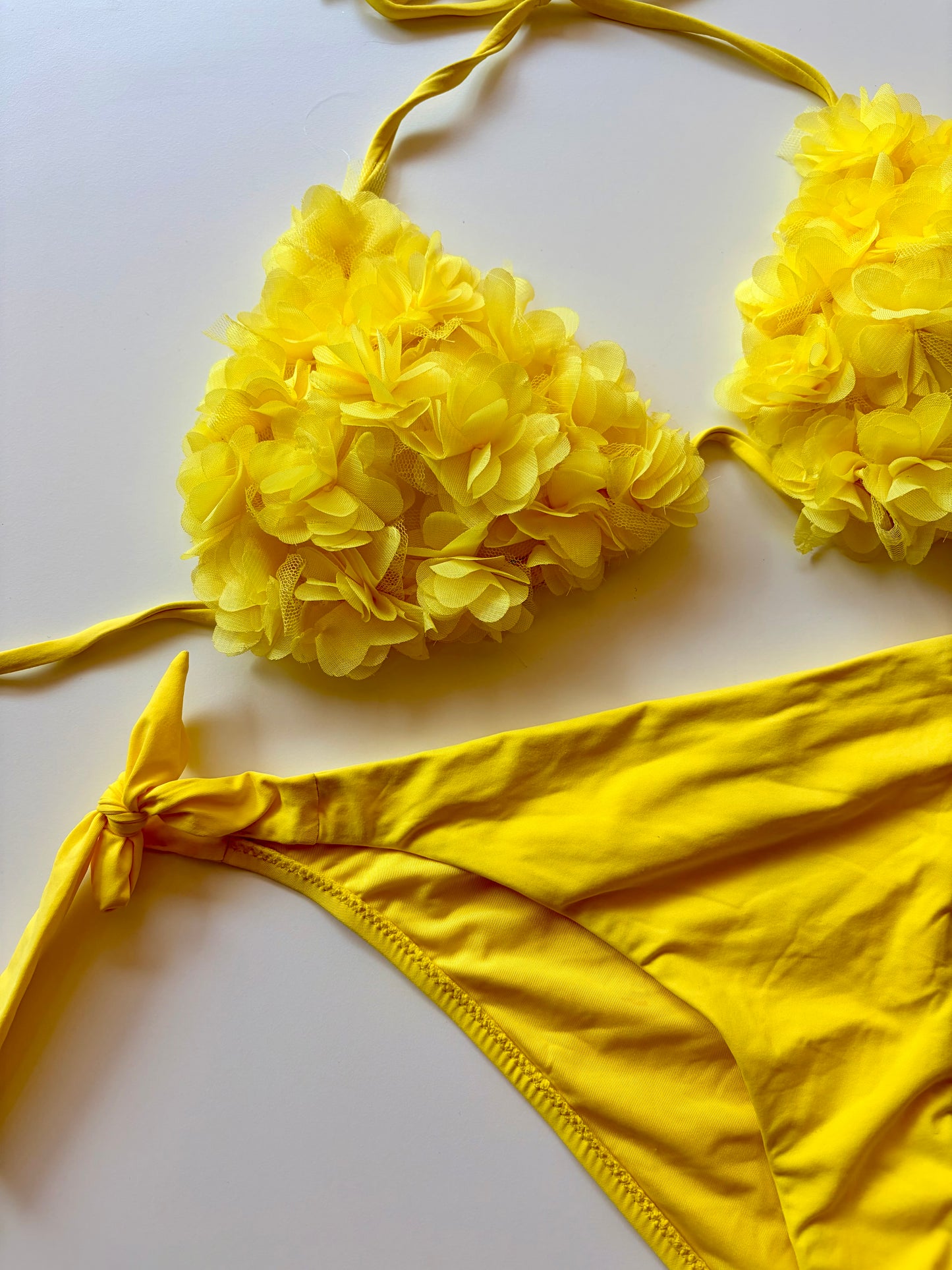 Triangolo Costume Con Fiori Vacanze Italiane Giallo ULTIME TAGLIE PRONTA CONSEGNA