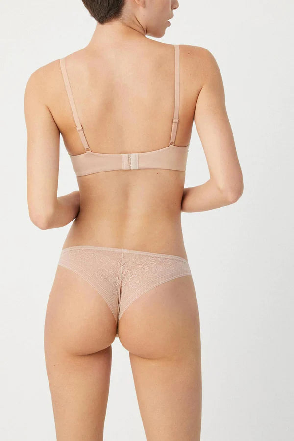 Slip Brasiliana 19672 Laser e Pizzo Nude PRONTA CONSEGNA