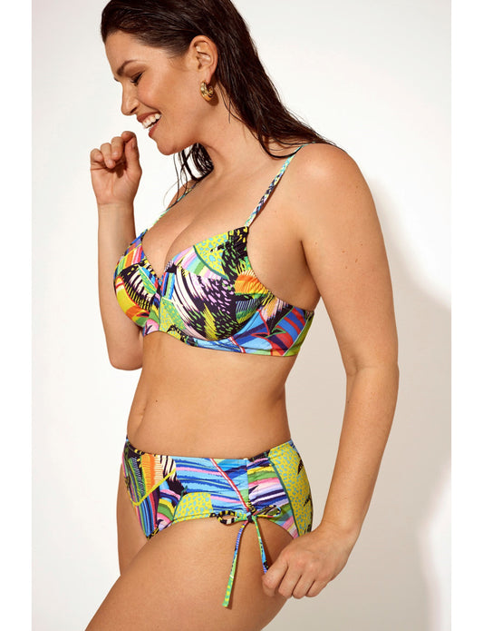 Costume Due Pezzi Reggiseno Con Ferretto Regolabile e Slip a Vita Alta COMPLETO S10250