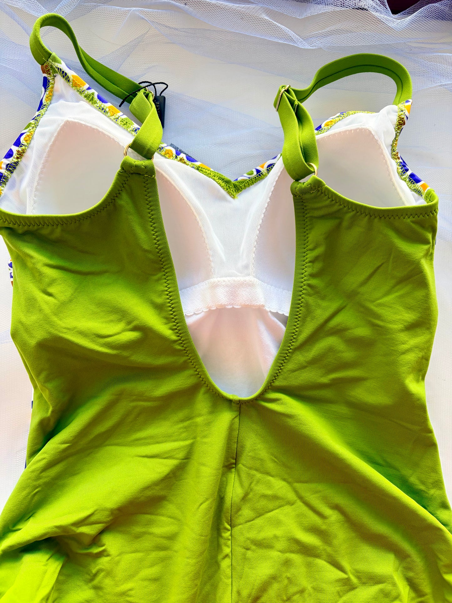 Giordana Costume Intero Senza Ferretto Senape/Verde