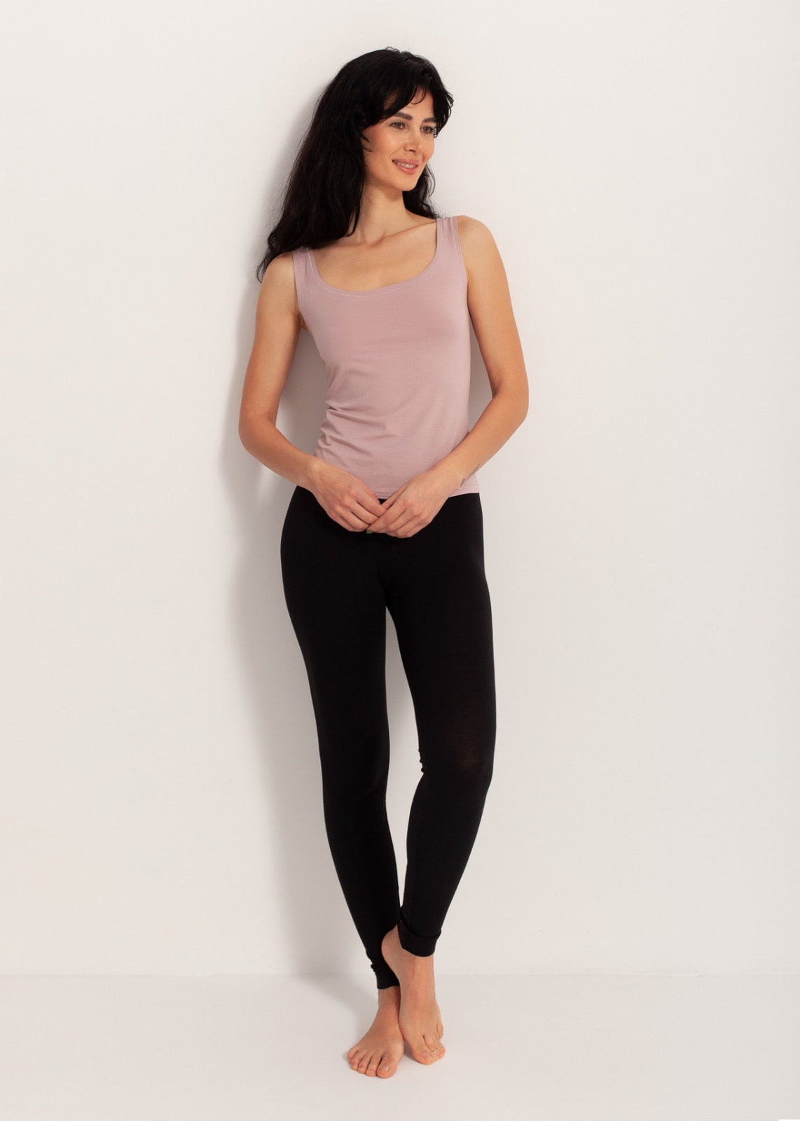 Canottiera Bamboo Spalla Larga Rosa PRONTA CONSEGNA