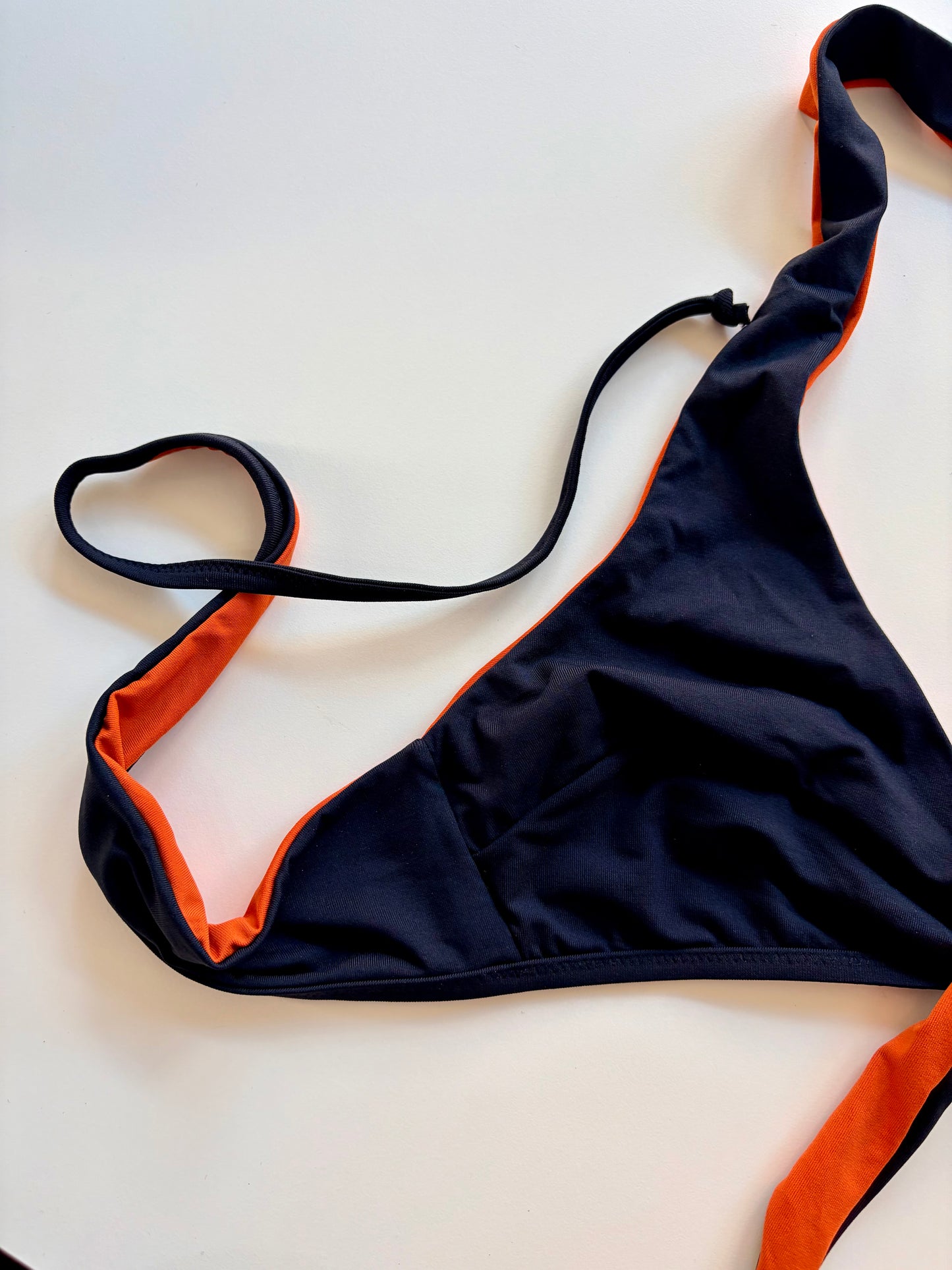 Triangolo Senza Ferretto Costume Double Face Nero/Arancione