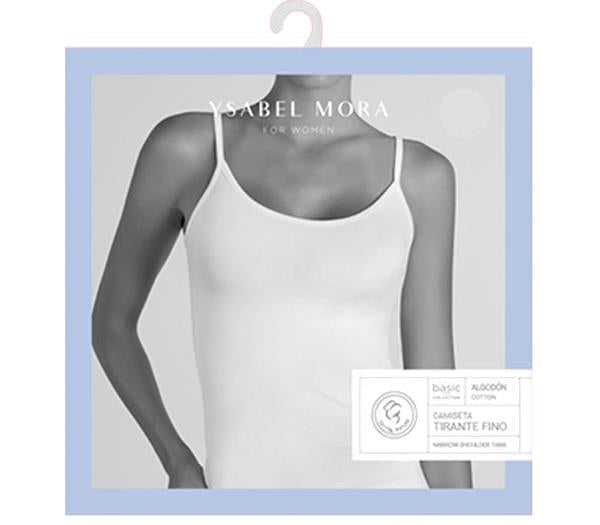 Canottiera con Spalline Sottili Cotone 19145 Nero/Nude/Bianco