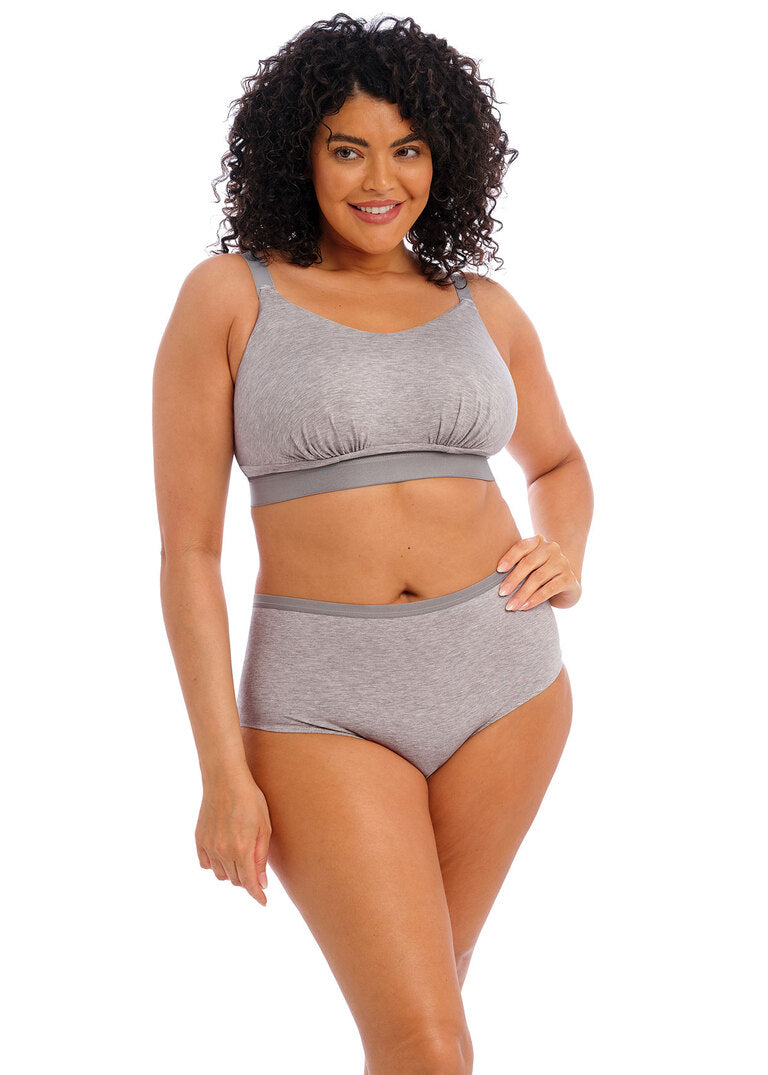 Downtime Grey Bralette Senza Ferretto in Cotone Modal Traspirante Ideale Per Seni Abbondanti