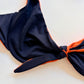 Bralette Costume Con Ferretto Double Face Nero/Arancione