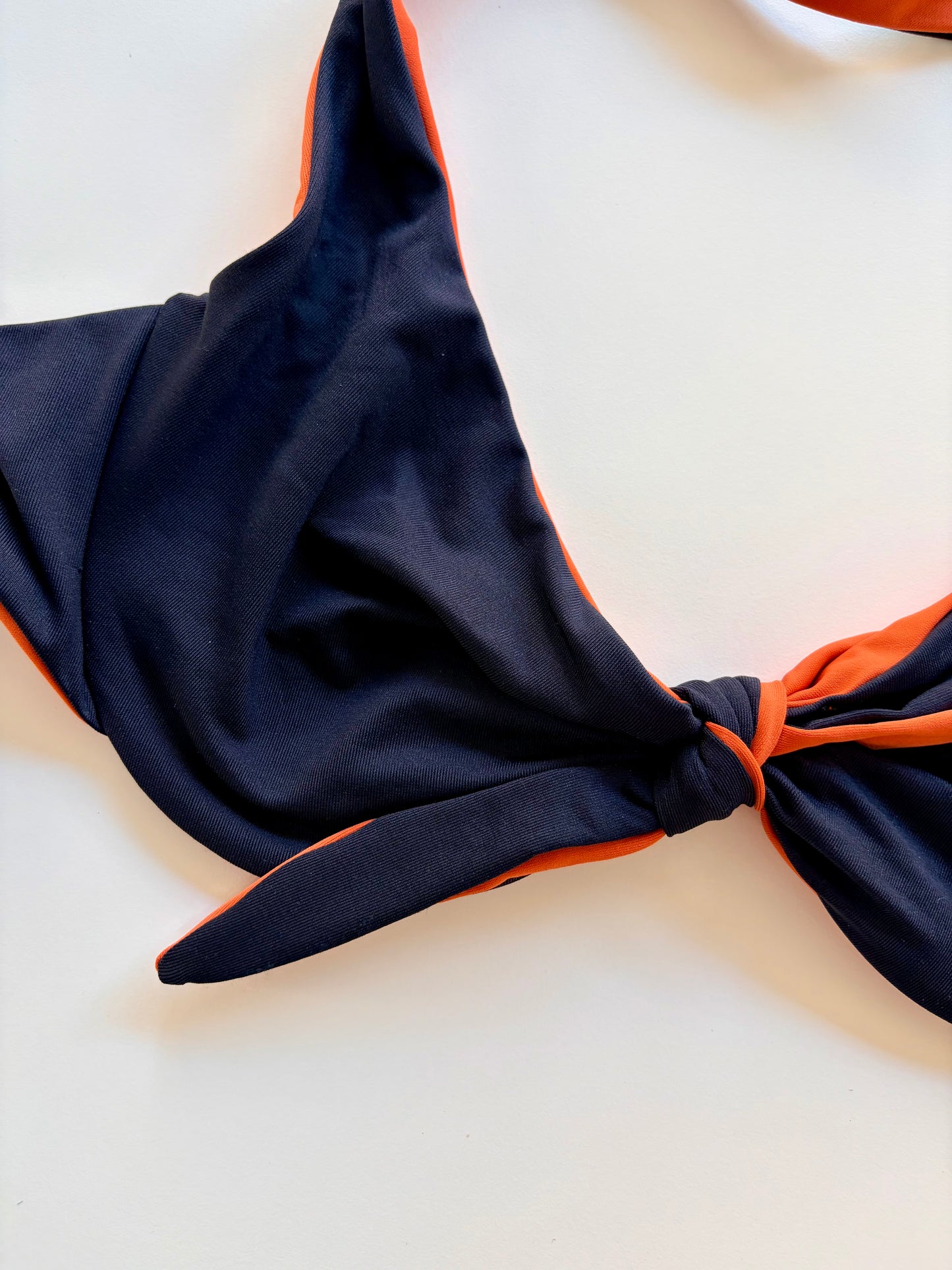 Bralette Costume Con Ferretto Double Face Nero/Arancione